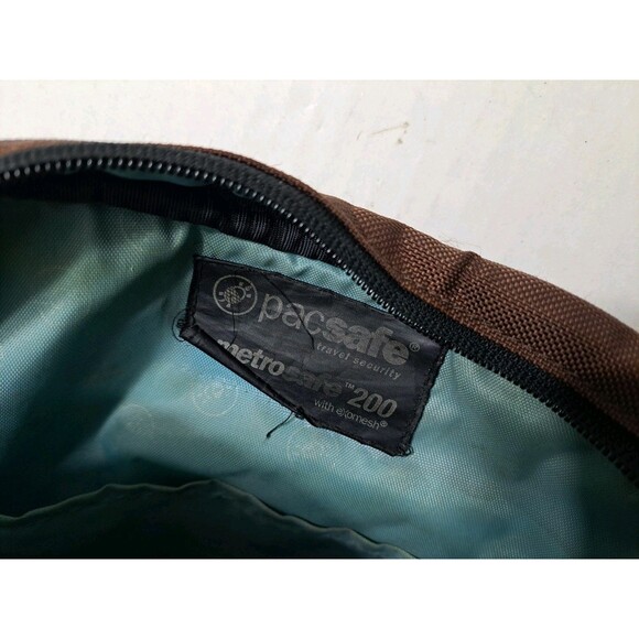 Pacsafe Crossbody Shoulder Bag Purse Metrosafe 200 Anti-theft Brown PB001 - Picture 5 of 12